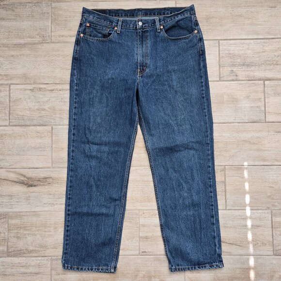 Levi's 550 Relaxed Tapered Jeans Men's Medium Wash Everyday Loose Work 38W 32L - Picture 1 of 8